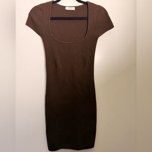 Babaton Chocolate Knit Dress